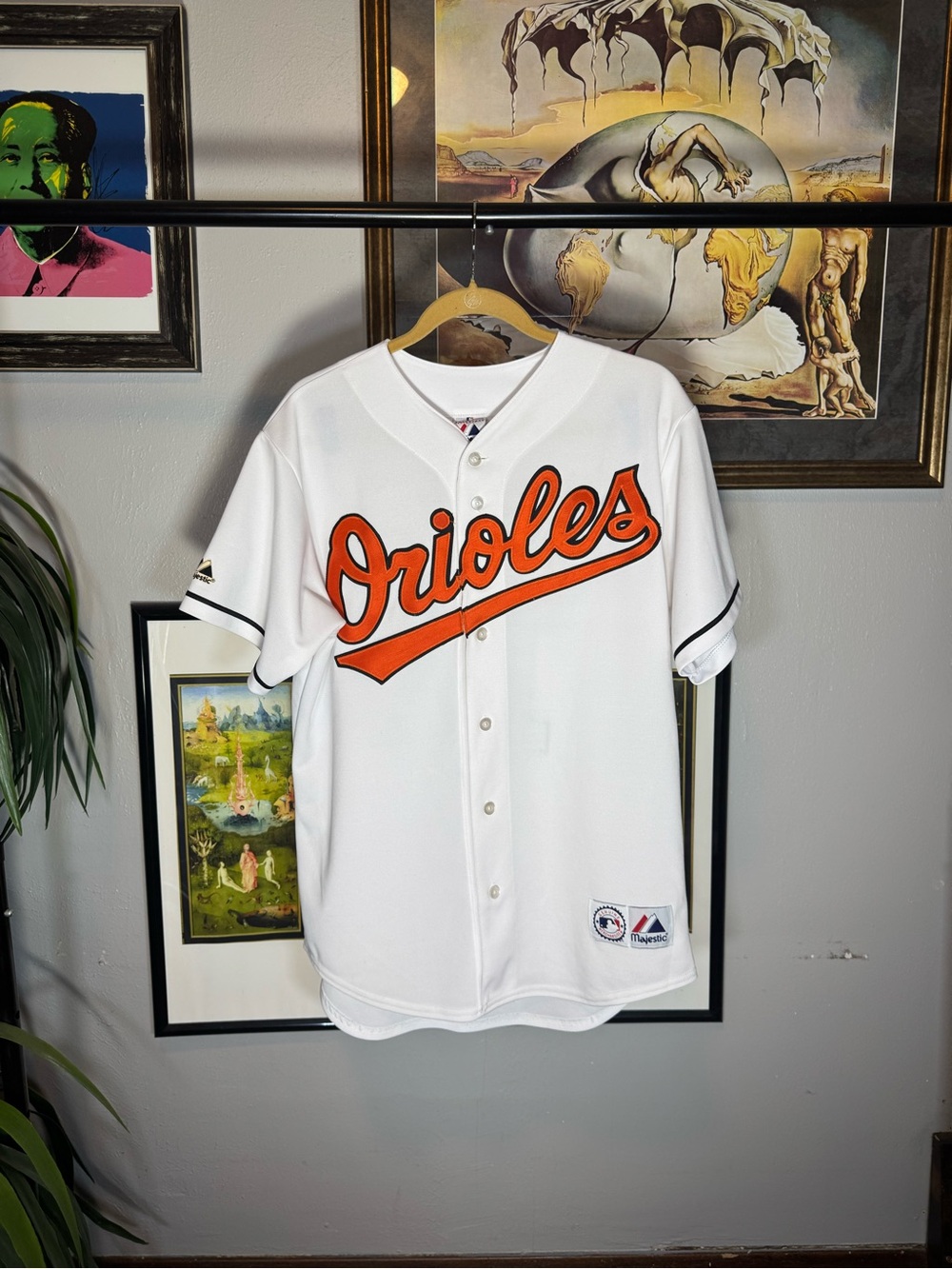 MIGUEL TEJADA #10 Baltimore Orioles Jersey Majestic Made Is USA Men’s Medium